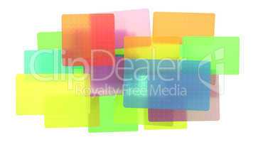 Abstract colored translucent rectangles
