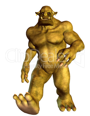 Fantasie Figur laufender Orc