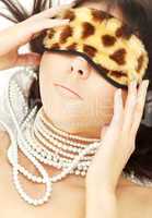 pearls and leopard mask #2