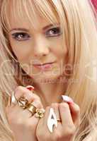 aggressive golden jewelry girl #2