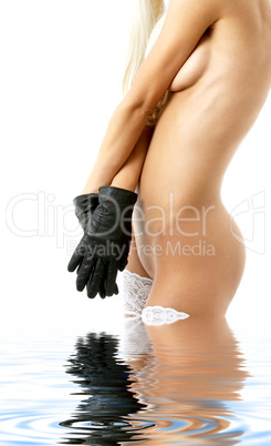 black gloves girl in water #3