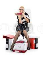 businesswoman in chair