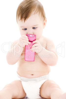 baby with cell phone