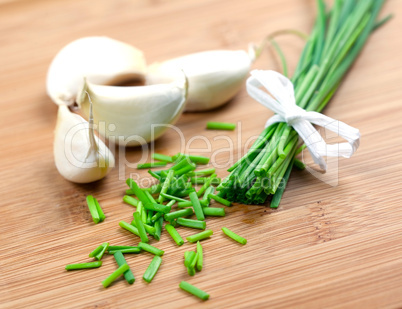 Schnittlauch und Knoblauch/ chives and garlic