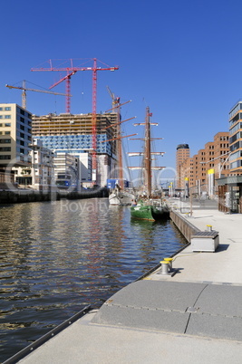 Baustelle der Elbphilharmonie Hamburg