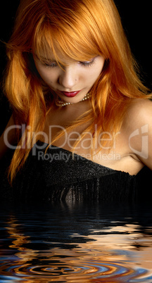 dark redhead portrait