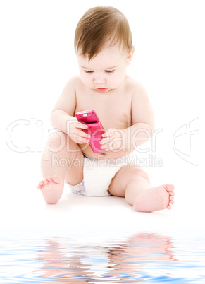 baby with cell phone