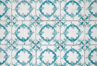 Traditional Portuguese glazed tiles