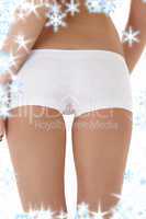 healthy back in white panties