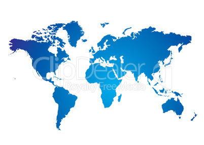 world map blue