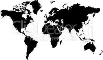 world map black