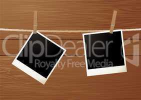 wood grain polaroid