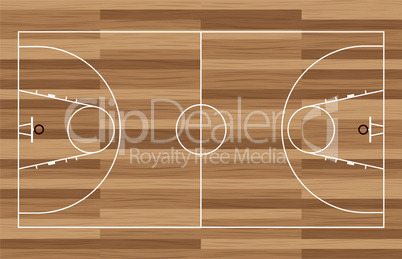 wood basketball court