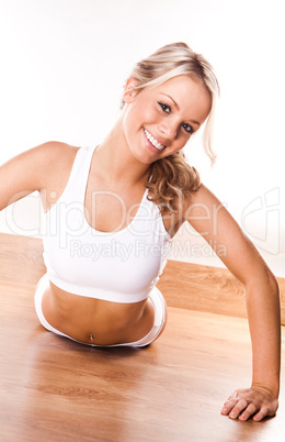 Smiling fitness beauty