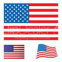 USA flag set