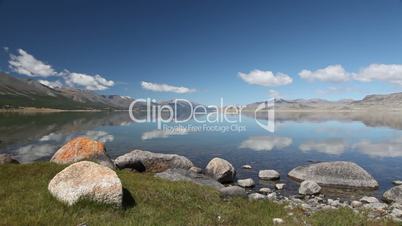 Mountain lake Khoton Nuur in Mongolian Altai
