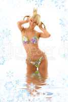 bikini princess in water