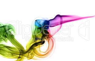 Bright colored smoke abstract