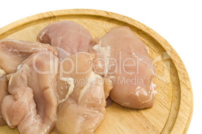 Close-up of Chicken fillet and on hardboard