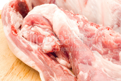 Close-up of Raw pork meat