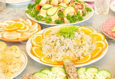 Salad with orange slices - Banquet