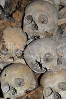 human skuls in cambodia