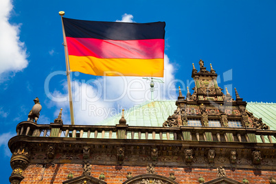Bremer Rathaus und die deutsche Fahne