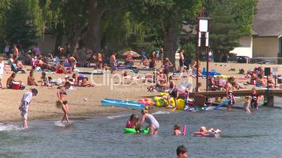people on beach, a nice summer day on Kal Lake