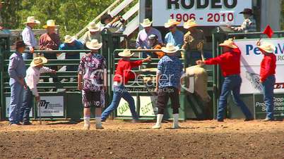 rodeo, boys steer riding bucked off