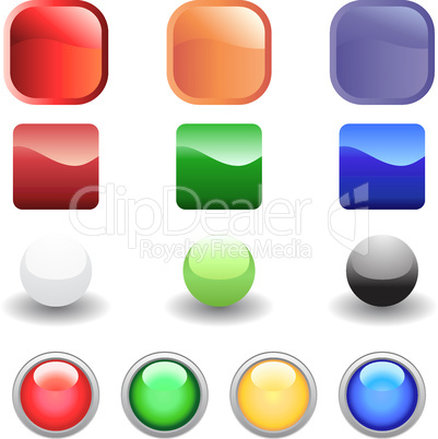 web buttons set