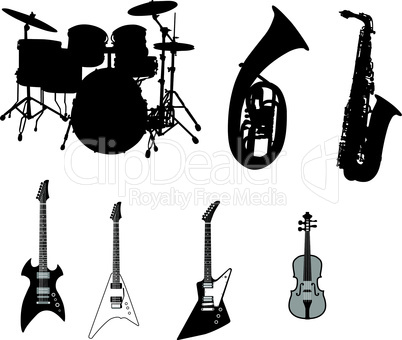 set of musical instruments