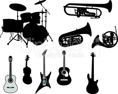 set of musical instruments