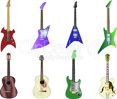 color guitars set