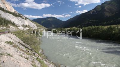 Mountain river Chuya in Russian Altai