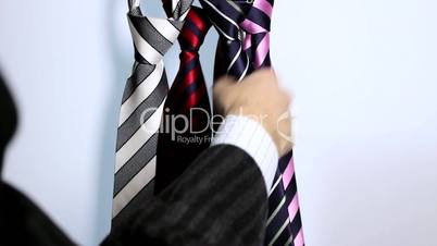 Businessman necktie choice