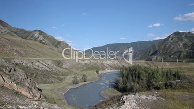 Mountain river  Chuya in Russian Altai