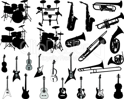 set of musical instruments