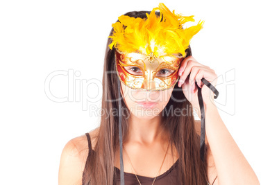 Woman in carnival mask