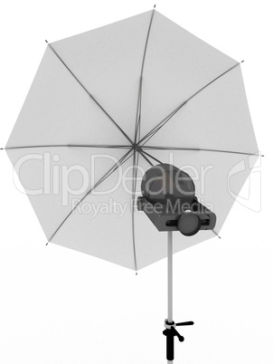 White umbrella for photography