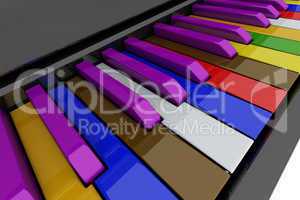 Grand piano keys