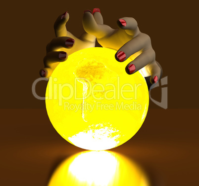 Hand and Luminous globe