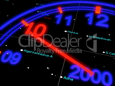 Blue New years space Speedometer