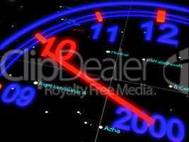 Blue New years space Speedometer