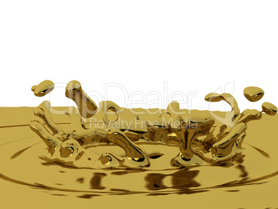 Golden splashes