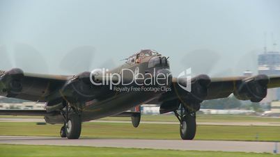 aircraft, WWII era Lancaster bomber taxi. One of only two flying examples in the world.