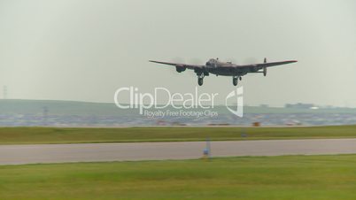 aircraft, WWII era Lancaster bomber takeoff