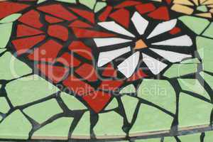 Mosaik Herz & Blume