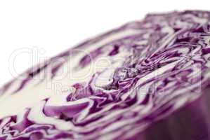 Extreme close-up of purple cabbage