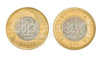 2 zloty - money of Poland