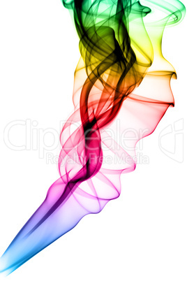 Bright colored puff of smoke abstract shapes